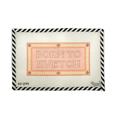 Atlantic Blue Canvas Rooney and Stitch Born To Kvetch Needlepoint Canvas