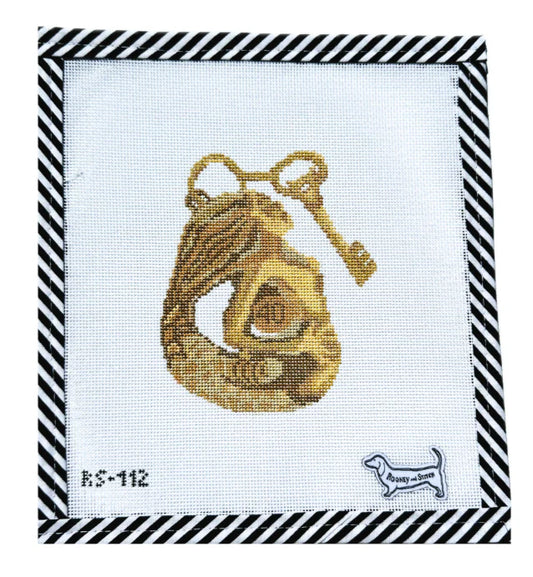 Atlantic Blue Canvas Le Sirenuse Positano Key Needlepoint Canvas