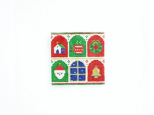 Audrey Wu Designs Advent Calendar Coaster Needlepoint Canvas - #2 Santa