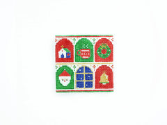 Audrey Wu Designs Advent Calendar Coaster Needlepoint Canvas - #2 Santa