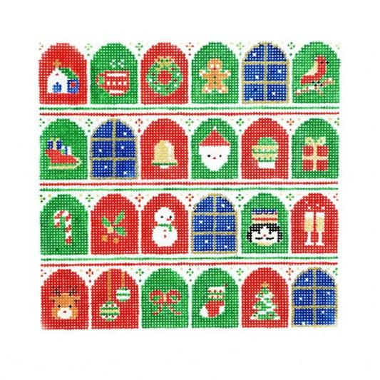 Audrey Wu Designs Advent Calendar Needlepoint Canvas