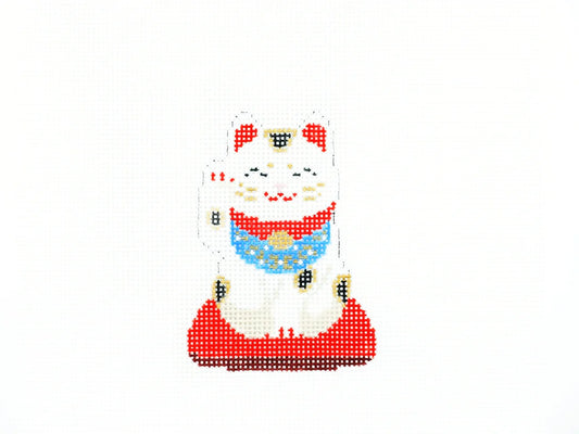 Audrey Wu Designs Lucky Cat Needlepoint Canvas