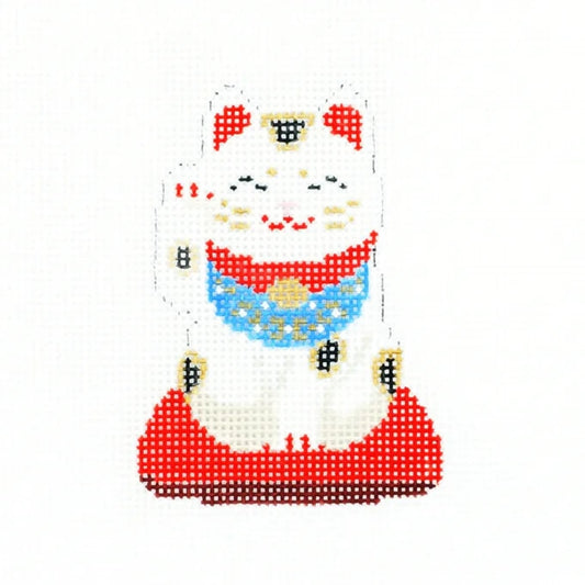 Audrey Wu Designs Lucky Cat Needlepoint Canvas