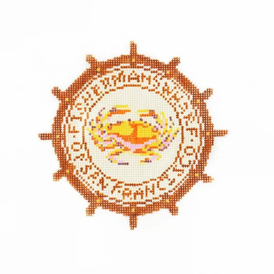 Audrey Wu Designs San Francisco Fisherman's Wharf Needlepoint Canvas