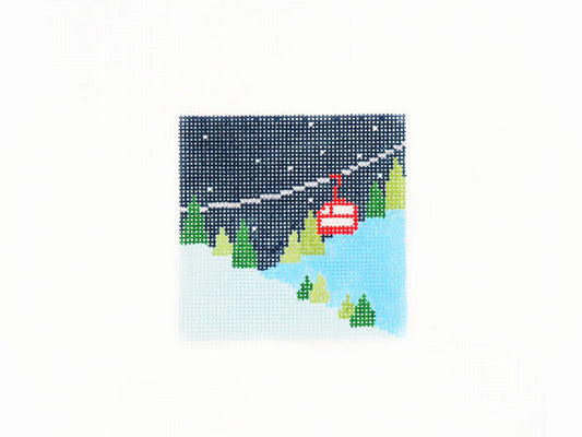 Audrey Wu Designs Winter Skiing Needlepoint Canvas