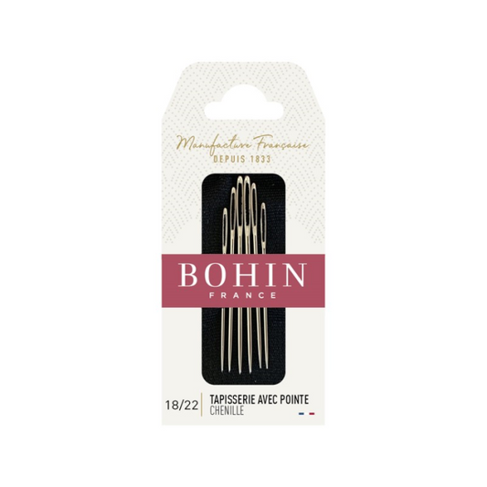 Bohin Chenille Needles Assorted 18/20/22 - Package of 6