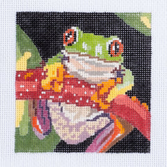 Barbara Russell Frog Coaster B Needlepoint Canvas
