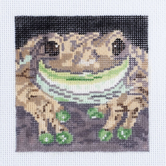 Barbara Russell Frog Coaster D Needlepoint Canvas