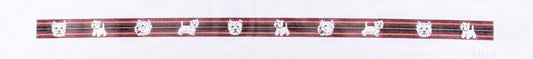 Barbara Russell Westie Dog Belt - Striped Needlepoint Canvas