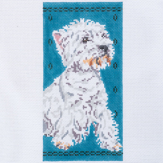 Barbara Russell Westie Dog Eyeglass Case Needlepoint Canvas