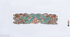 Barbara Russell Celtic Dogs Book Weight Needlepoint Canvas
