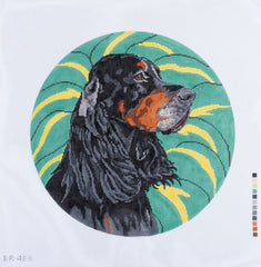 Barbara Russell Gordon Setter Dog Needlepoint Canvas