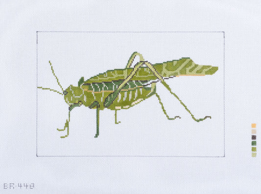 Barbara Russell Zebra Katydid Needlepoint Canvas