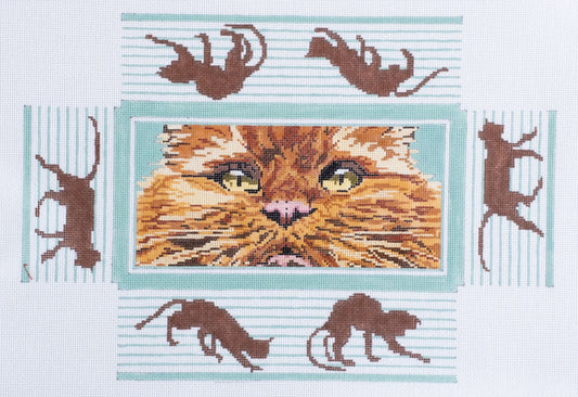 Barbara Russell Brande's Cat Doorstop Needlepoint Canvas
