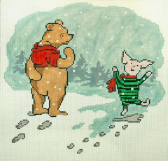 Barbara Russell Dancing in Snow Needlepoint Canvas