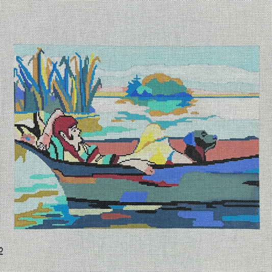 Barbara Russell Designs Lazy Day On Water Needlepoint Canvas