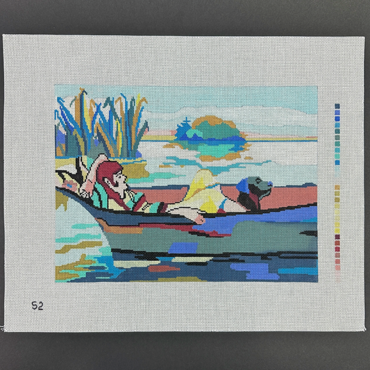 Barbara Russell Designs Lazy Day On Water Needlepoint Canvas