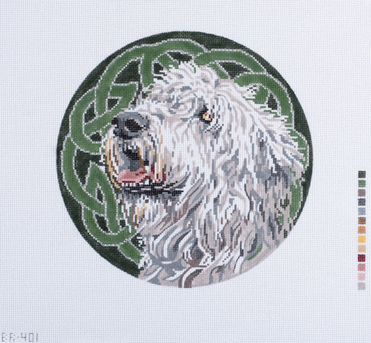 Barbara Russell Finn the Irish Wolfhound Dog Needlepoint Canvas