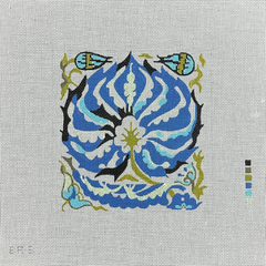 Barbara Russell Palmette Design Small Needlepoint Canvas