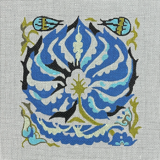 Barbara Russell Palmette Design Small Needlepoint Canvas