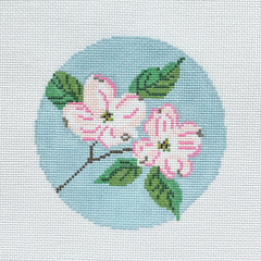 Blue Ridge Stitchery Four Seasons Spring Dogwood Blossoms Needlepoint Canvas