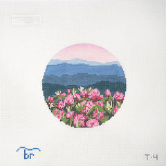 Blue Ridge Stitchery Rhododendron Mountain Needlepoint Canvas