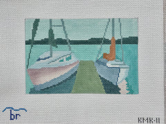 Blue Ridge Stitchery Sailboats Needlepoint Canvas