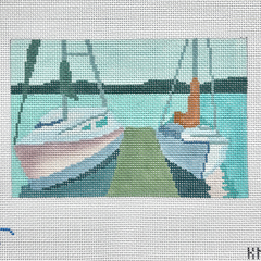 Blue Ridge Stitchery Sailboats Needlepoint Canvas