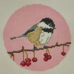 Blue Ridge Stitchery Chickadee Needlepoint Canvas
