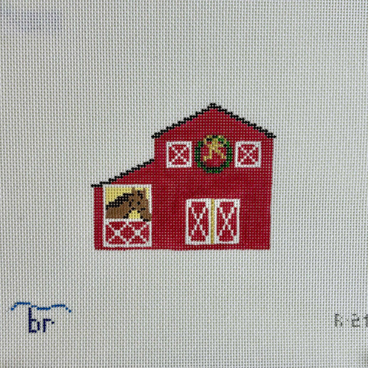 Blue Ridge Stitchery Horse Barn Needlepoint Canvas