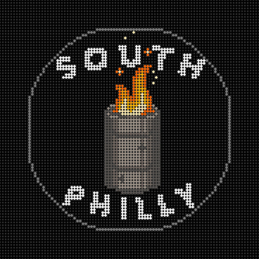 Rittenhouse Needlepoint South Philly Burn Barrel Needlepoint Canvas