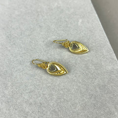 Vintage Victorian Revival 14k Gold Link Drop Earring
