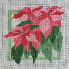 Changing Woman Designs Red Poinsettia Needlepoint Canvas - 13M