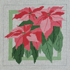Changing Woman Designs Red Poinsettia Needlepoint Canvas - 18M