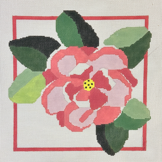 Changing Woman Designs Southern Magnolia Flower Needlepoint Canvas - Pink