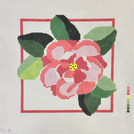 Changing Woman Designs Southern Magnolia Flower Needlepoint Canvas - Pink