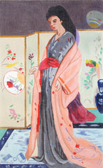 Changing Woman Designs Whistler Pink Kimono Needlepoint Canvas
