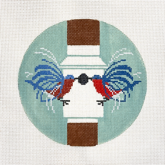 Charley Harper Homecoming Ornament Needlepoint Canvas