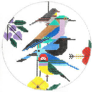 Charley Harper Rainforest Birds Ornament Needlepoint Canvas