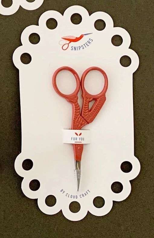 Cloud Craft Colored Stork Embroidery Scissors - Coral