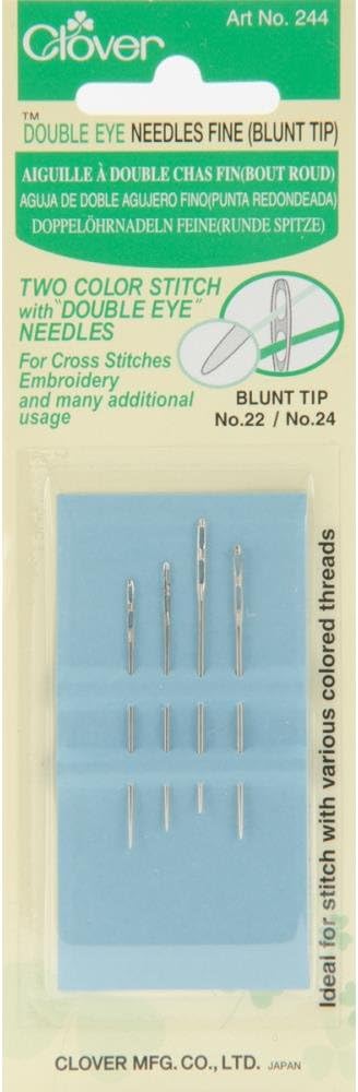 Clover Double Eye Needle Assortment - Package of 4