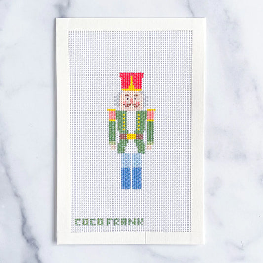 Coco Frank Green Nutcracker Needlepoint Canvas