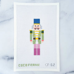 Coco Frank Sage Green Nutcracker Needlepoint Canvas