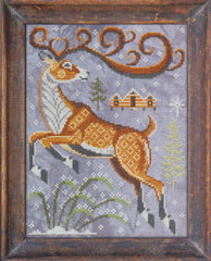 Cottage Garden Samplings A Year in the Woods #12 The Reindeer Cross Stitch Pattern