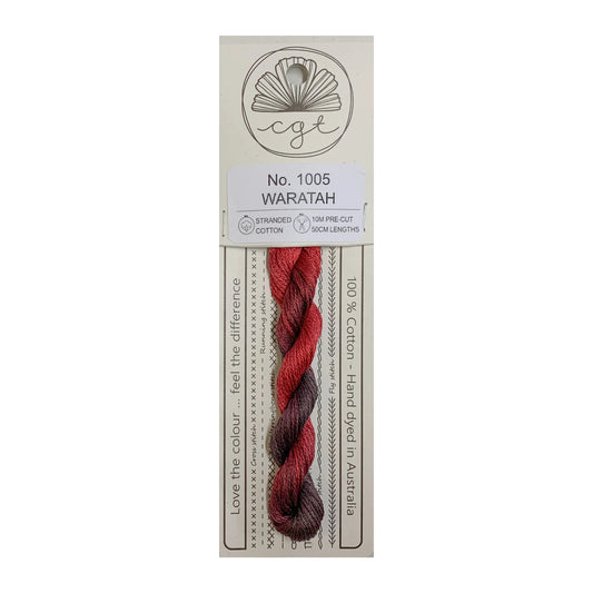 Cottage Garden Threads Stranded Cotton Floss Signature Range - 1005 Waratah