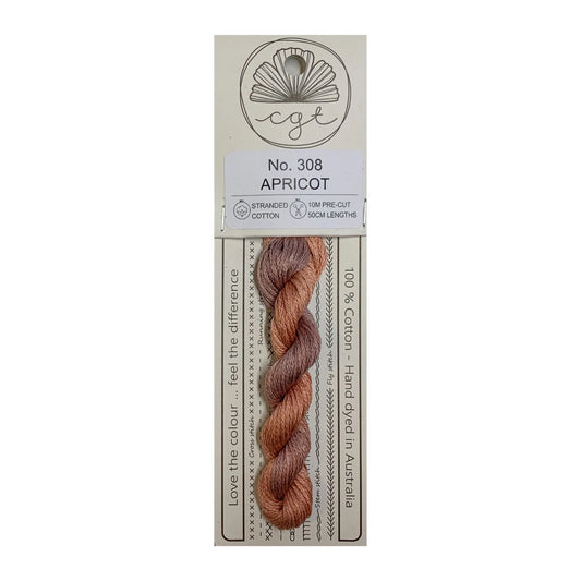 Cottage Garden Threads Stranded Cotton Floss Signature Range - 0308 Apricot