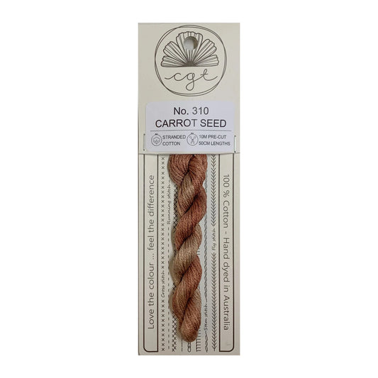 Cottage Garden Threads Stranded Cotton Floss Signature Range - 0310 Carrot Seed