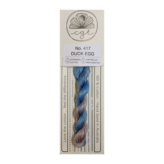 Cottage Garden Threads Stranded Cotton Floss Signature Range - 0417 Duck Egg