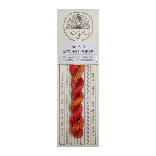 Cottage Garden Threads Stranded Cotton Floss Signature Range - 0610 Red Hot Poker