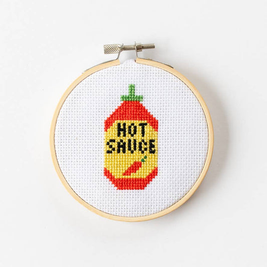 Cotton Clara Hot Sauce Mini Cross Stitch Kit